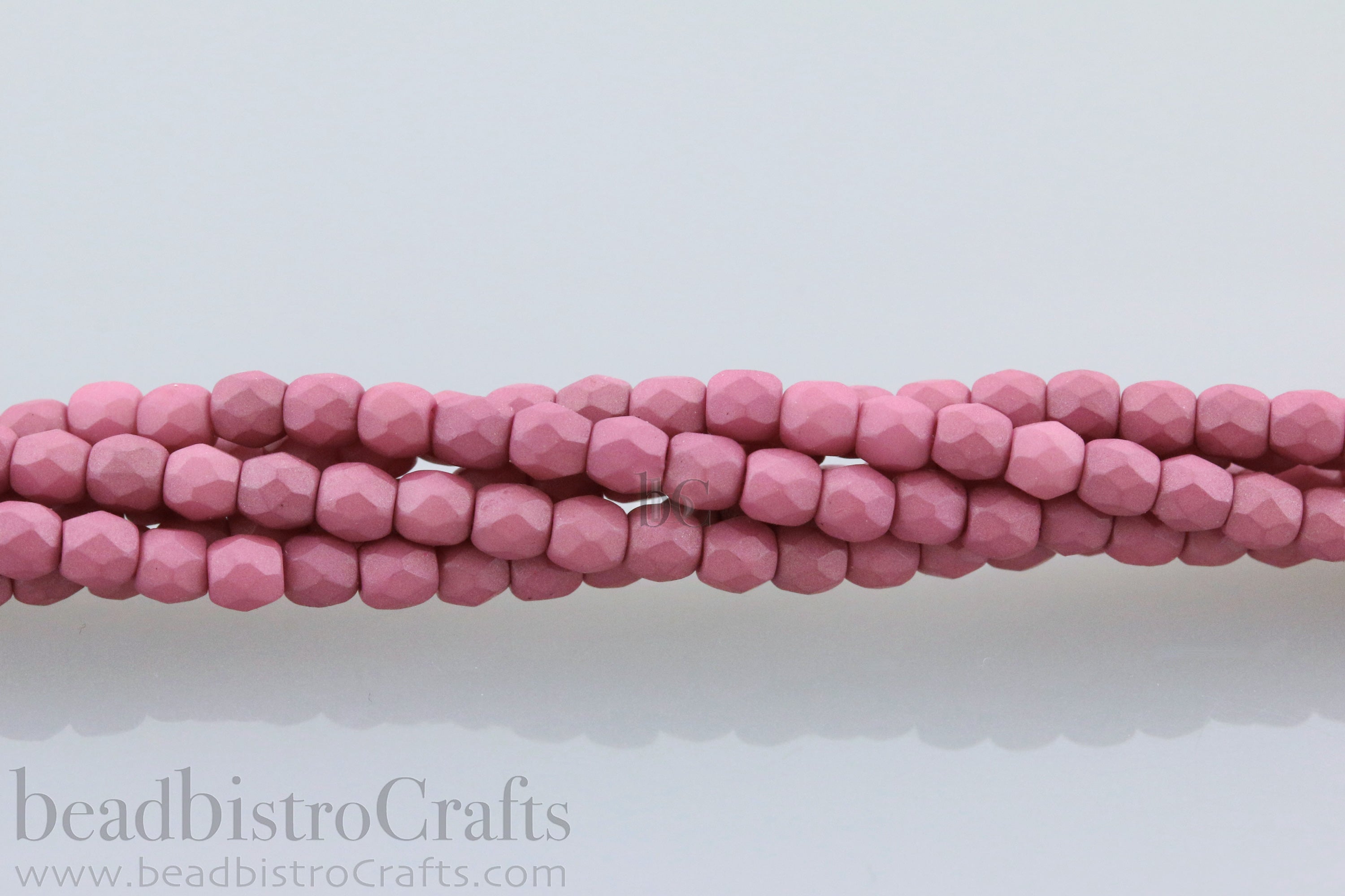 Matte Saturated Colors, 3mm Round Fire Polish Beads (50pcs)