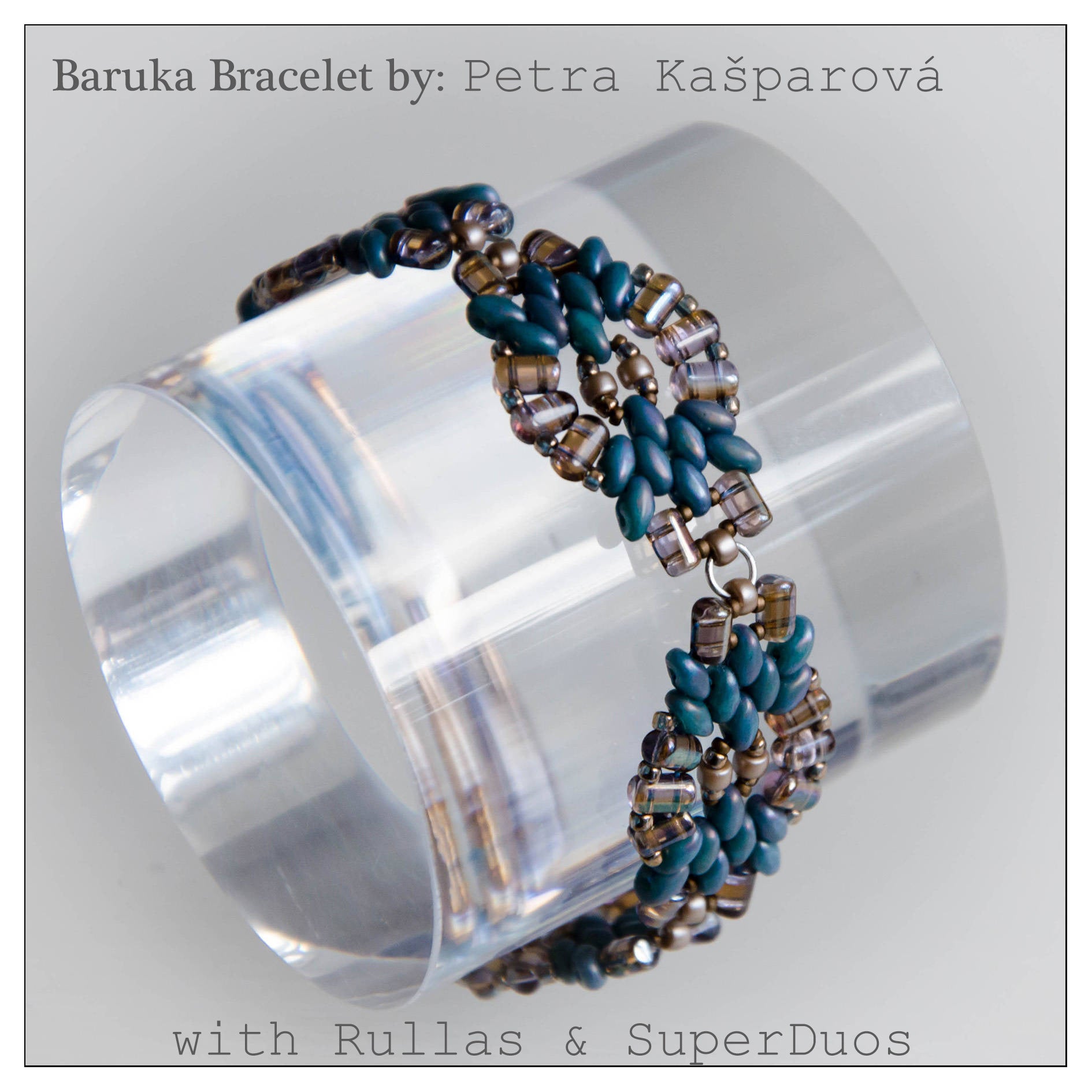 Rulla Beads 5x3mm Crystal Magic Blue / Pink 2-Hole Czech Beads ~ 10g