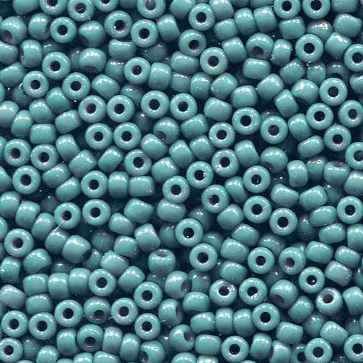 Miyuki 8/0 Round Seed Beads, Duracoat Opaque Dyed Blue Gray Round Seed Beads # 4481~ 22 grams