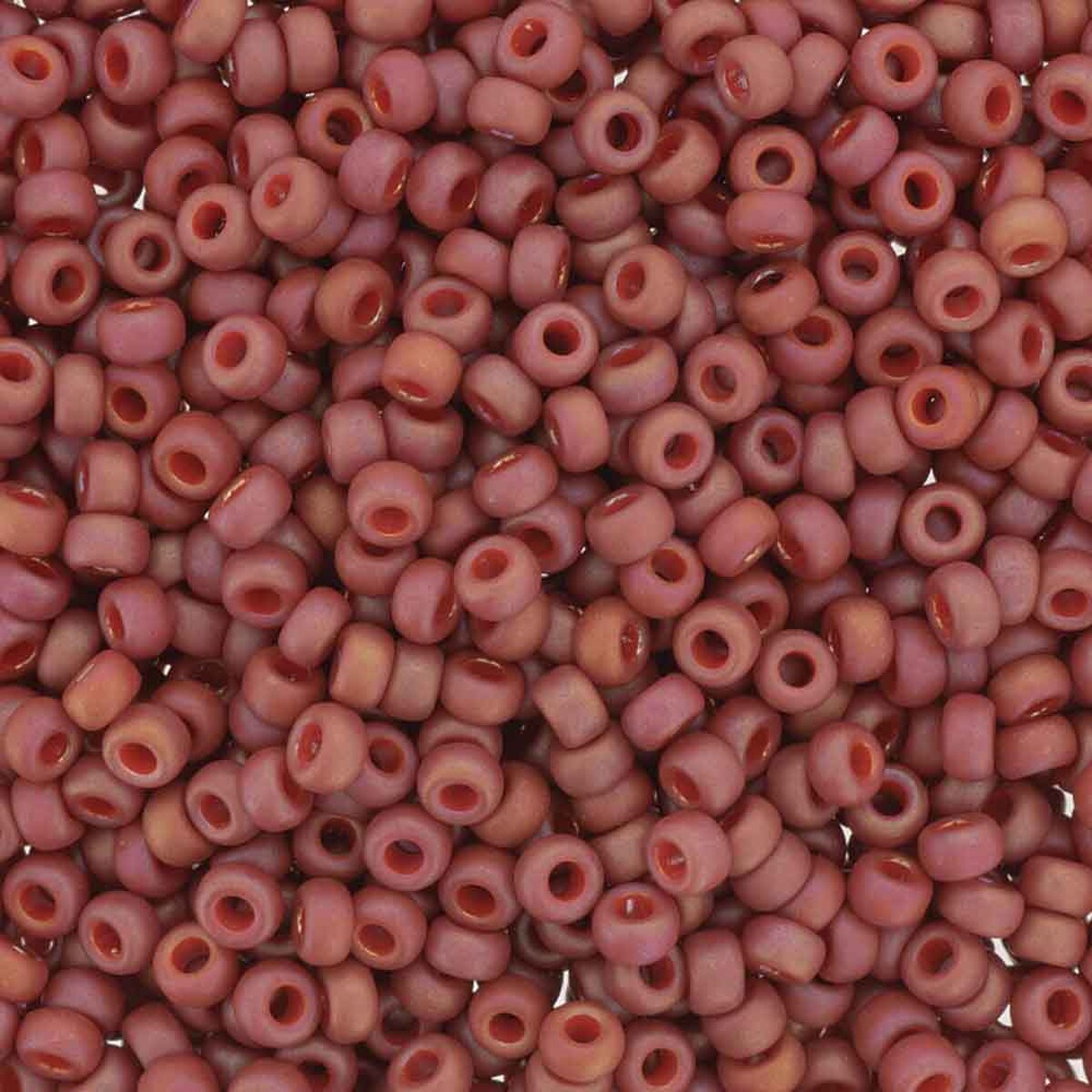 Miyuki 8/0 Round Seed Beads, Frosted Opaque Glazed Rainbow Cardinal Round Seed Beads # 4695 ~ 22 grams