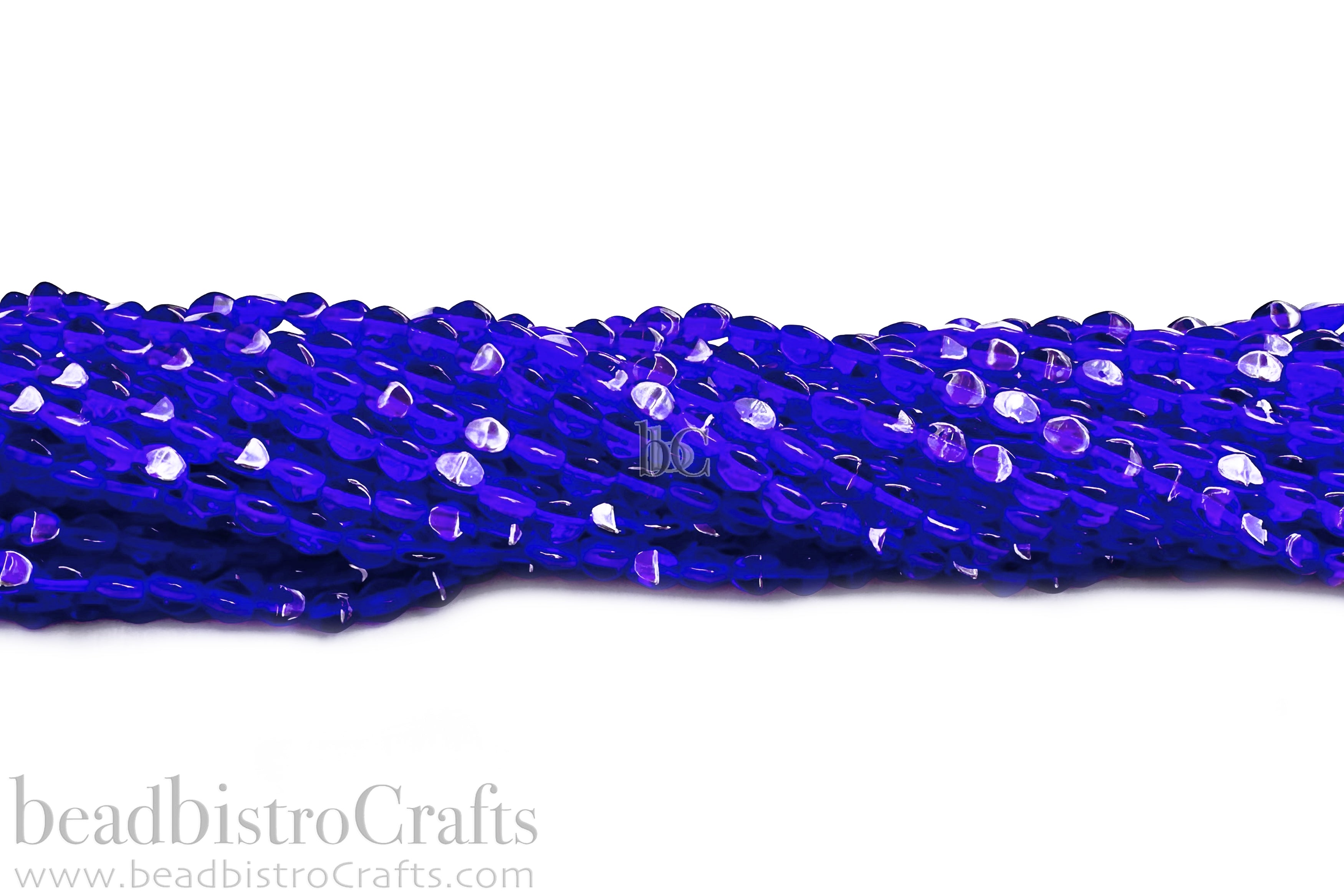 Cobalt Blue, 3x5mm Czech Glass Pinch Beads (42pcs)