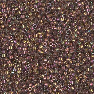 Miyuki 11/0 Delica Seed Beads, Cinnamon Gold Rainbow Luster # 126 ~ 7.2 Grams