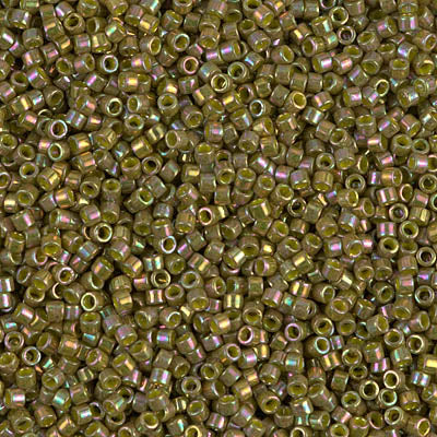 Miyuki 11/0 Delica Seed Beads, Olive AB # 133 ~ 7.2 grams