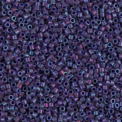 Miyuki 11/0 Delica Seed Beads, Metallic Midnight Purple # 135 ~ 7.2 Grams