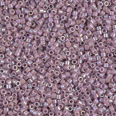 Miyuki 11/0 Delica Seed Beads, Opaque Lilac AB # 158 ~ 7.2 grams