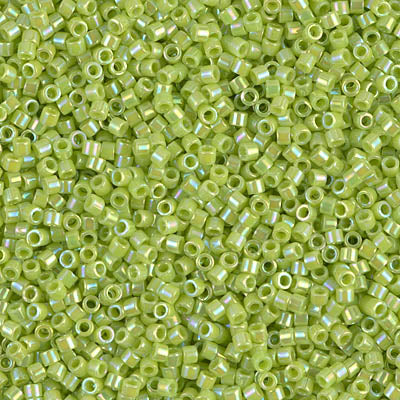Miyuki 11/0 Delica Seed Beads, Opaque Chartreuse AB # 169 ~ 7.2 grams