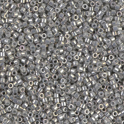 Miyuki 11/0 Delica Seed Beads, Galvanized Grey Luster # 251 ~ 7.2 grams