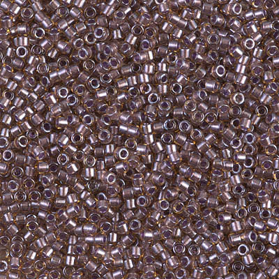 Miyuki 11/0 Delica Seed Beads, Sparkling Light Amethyst Lined Topaz # 912 ~ 7.2 grams