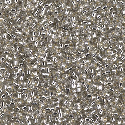 Miyuki 11/0 Delica Seed Beads, Silver Lined Gray Mist # 1211 ~ 7.2 grams