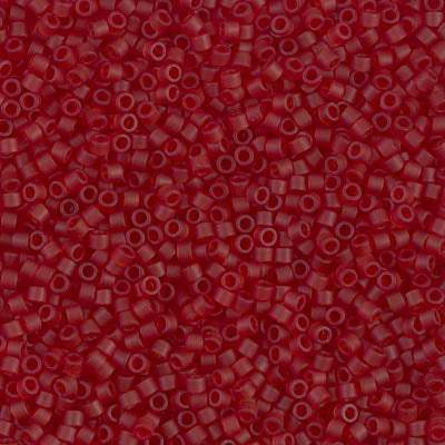 Miyuki 11/0 Delica Seed Beads, Matte Transparent Dark Cranberry # 1262 ~ 7.2 grams