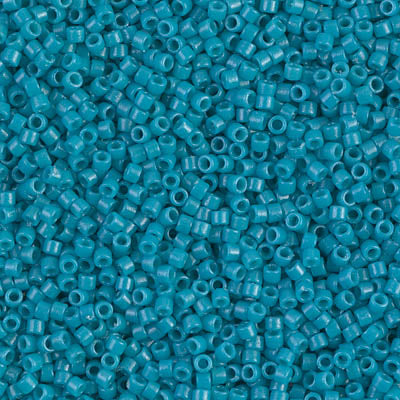 Miyuki 11/0 Delica Seed Beads, Duracoat Opaque Azure # 2133 ~ 7.2 grams