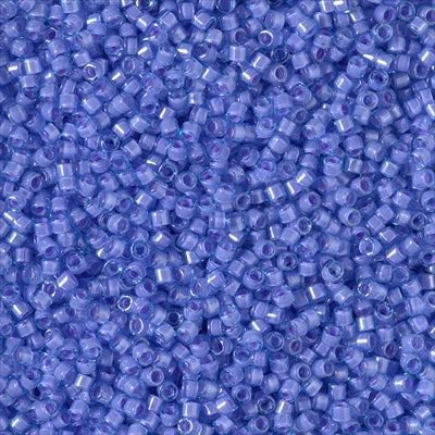 Miyuki 11/0 Delica Seed Beads, Fancy Lined Aqua Pink # 2388 ~ 7.2 grams