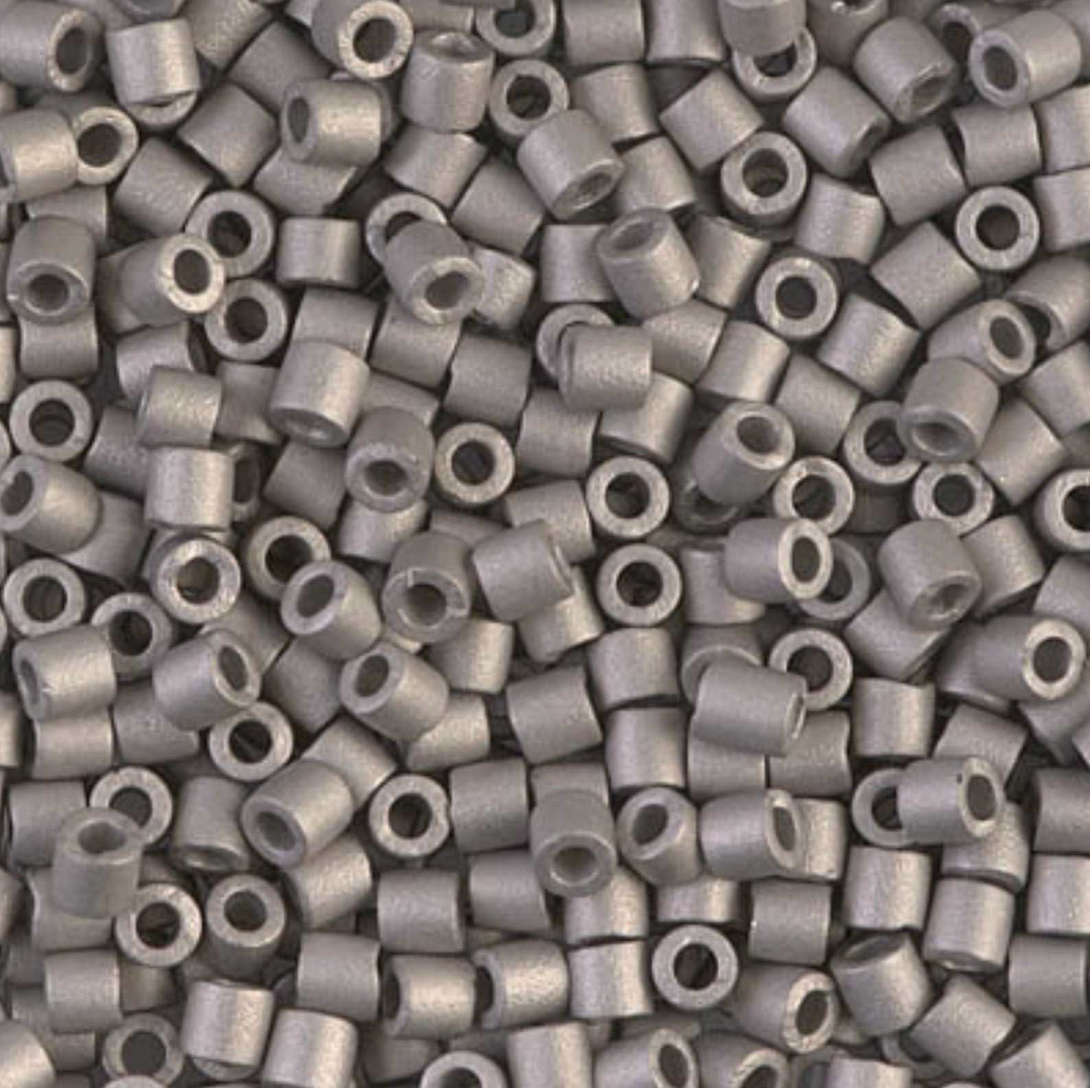 Miyuki 8/0 Delica Seed Beads, Matte Metallic Silver # 321 ~ 6.8 Grams