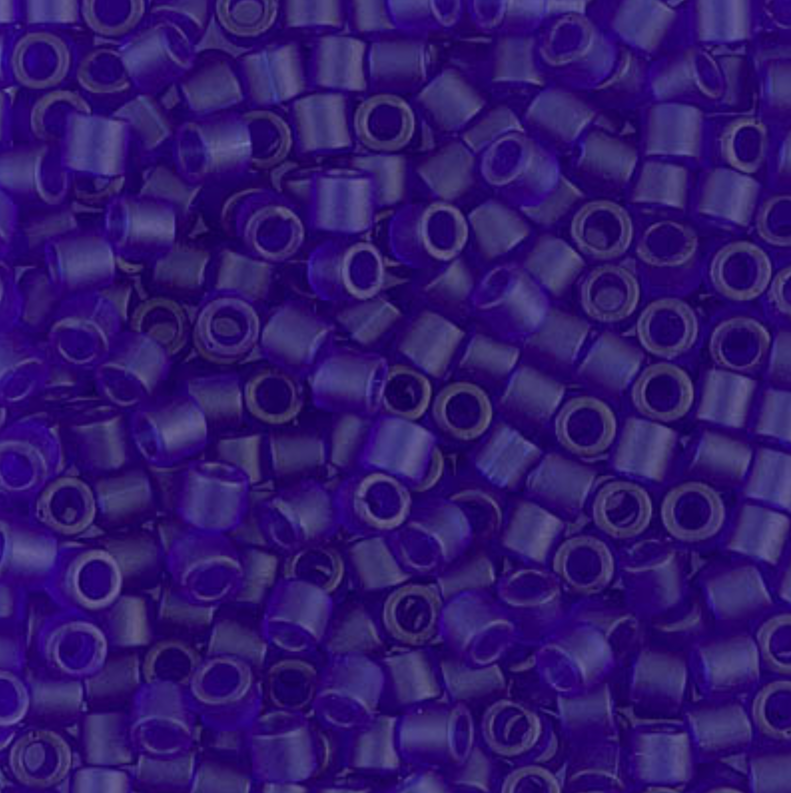 Miyuki 8/0 Delica Seed Beads, Matte Transparent Cobalt # 748 ~ 6.8 Grams