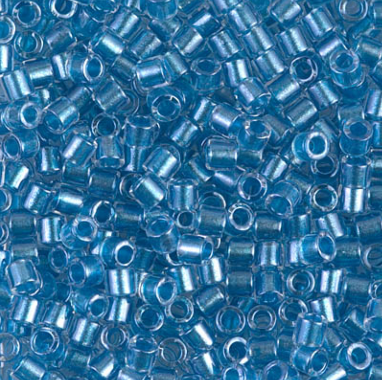 Miyuki 8/0 Delica Seed Beads, Sparkle Aqua Lined # 905 ~ 6.8 Grams