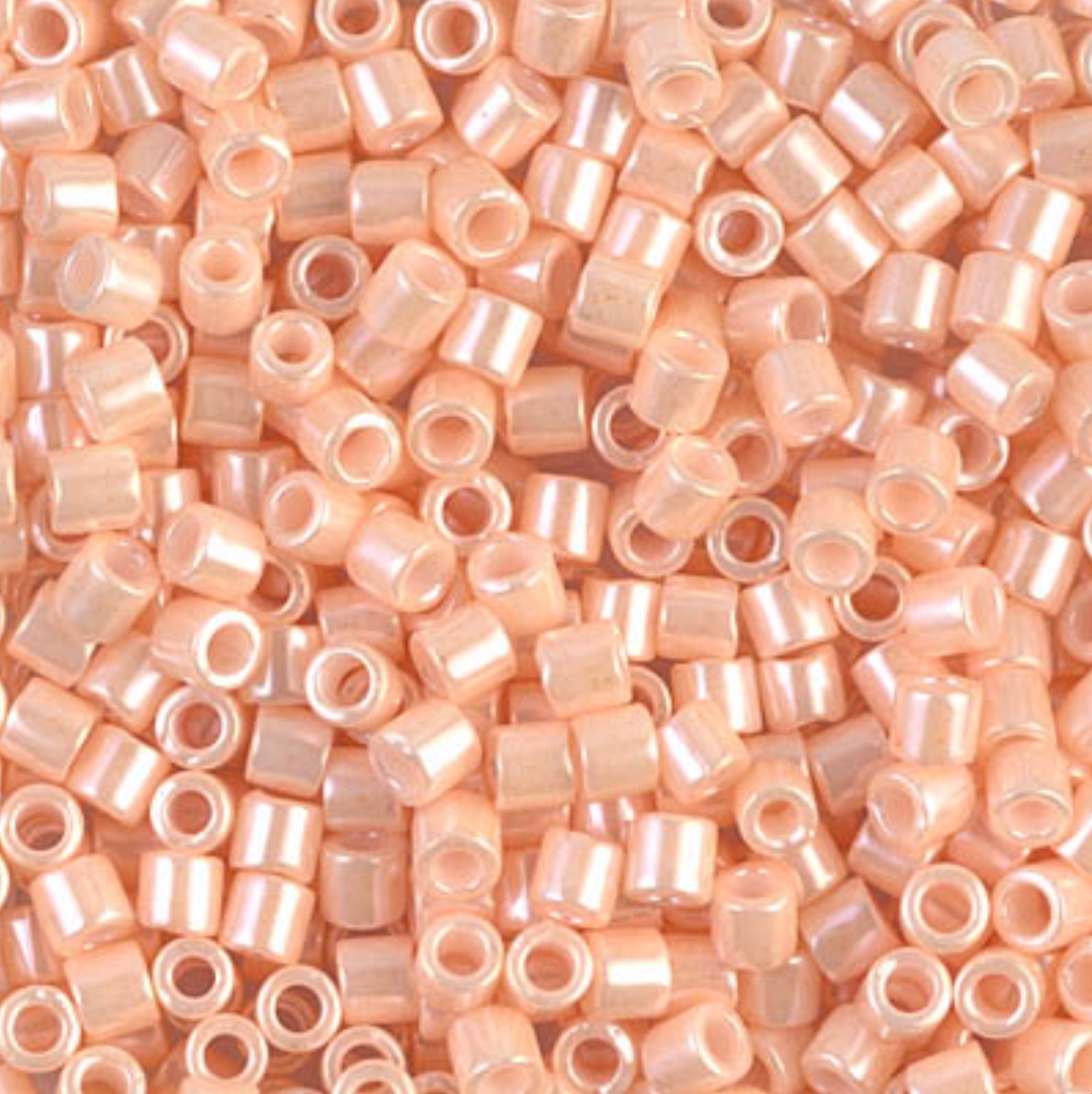 Miyuki 8/0 Delica Seed Beads, Opaque Peach Ceylon # 1532 ~ 6.8 Grams