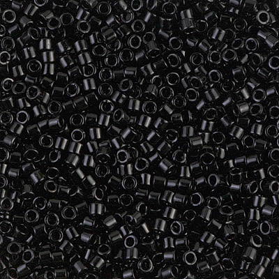 Miyuki 10/0 Delica Seed Beads, Black # 10 ~ 7.2 Grams