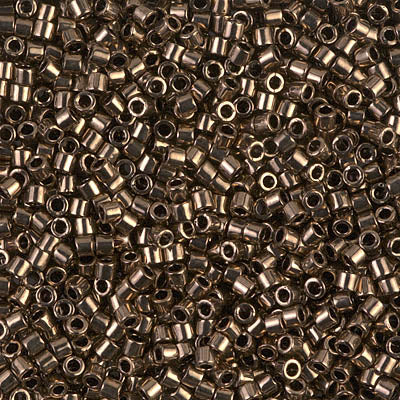 Miyuki 10/0 Delica Seed Beads, Metallic Light Bronze # 22L ~ 7.2 Grams