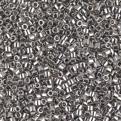 Miyuki 10/0 Delica Seed Beads, Palladium Plated # 38  ~ 7.2 Grams