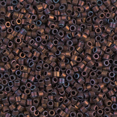 Miyuki 10/0 Delica Seed Beads, Matte Metallic Copper # 312 ~ 7.2 Grams