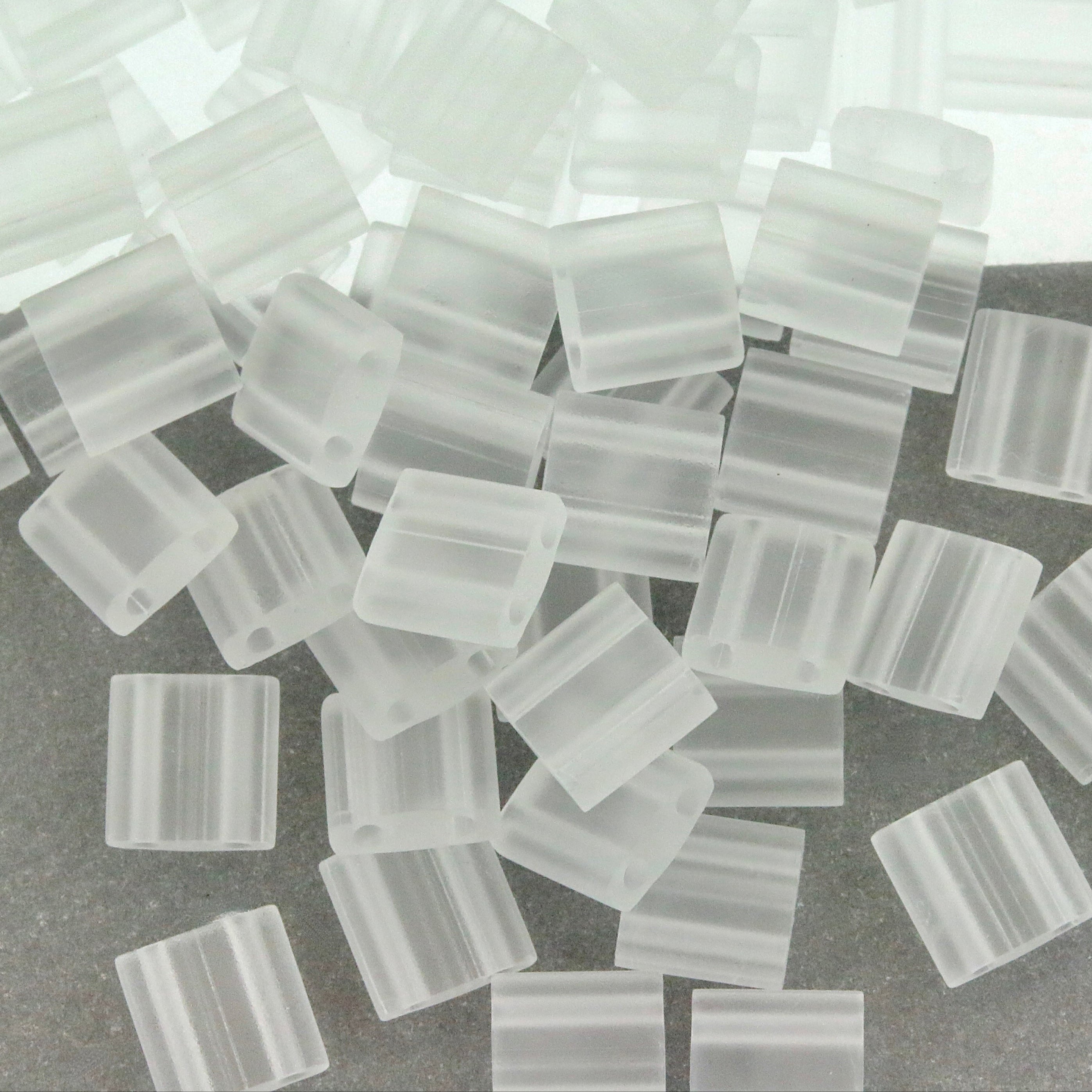 MIYUKI Full Tila Beads, Transparent Matte Clear # 131F - 10 grams