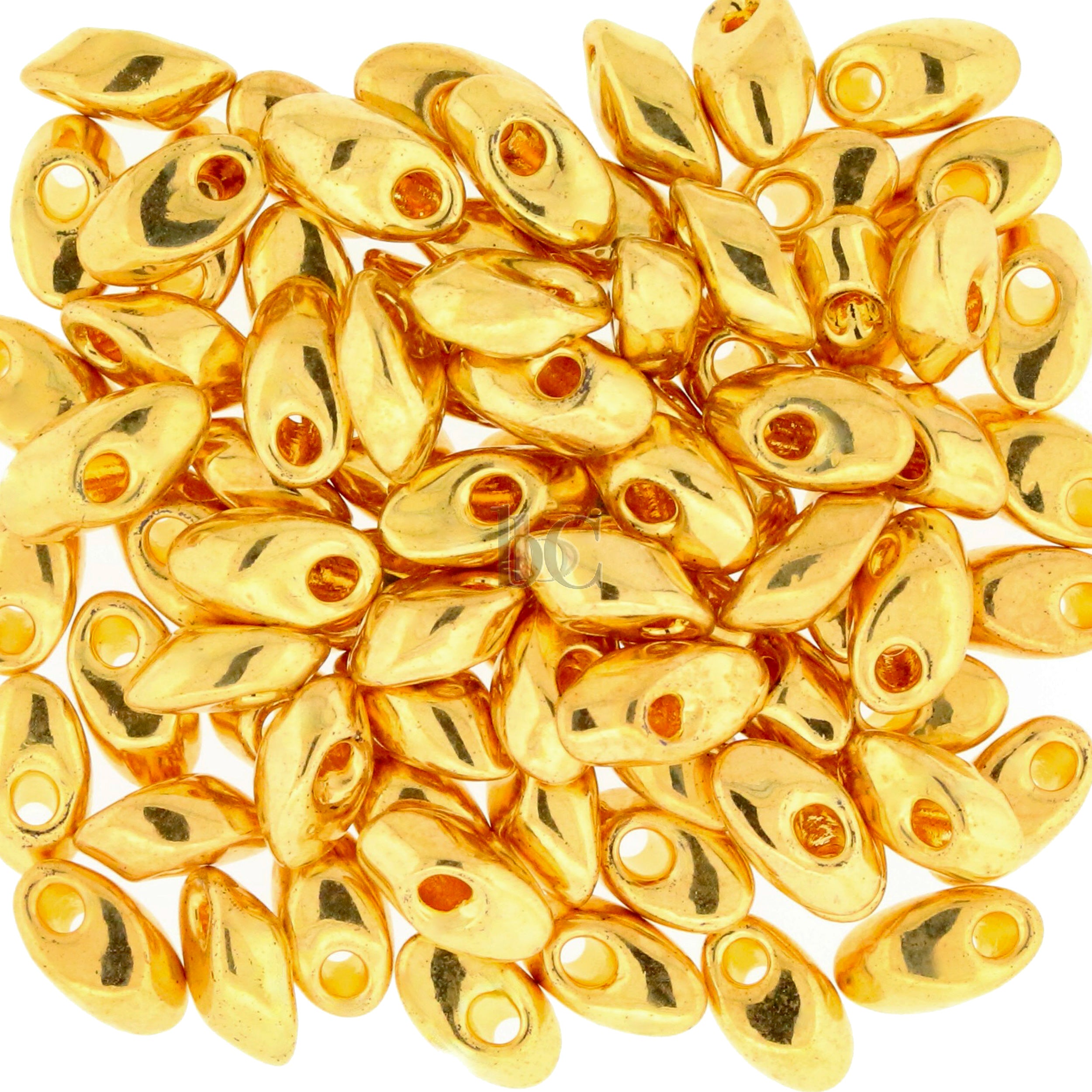 Miyuki Long Magatama Beads, 24KT Gold Plated # 191 ~ 8.5 Grams
