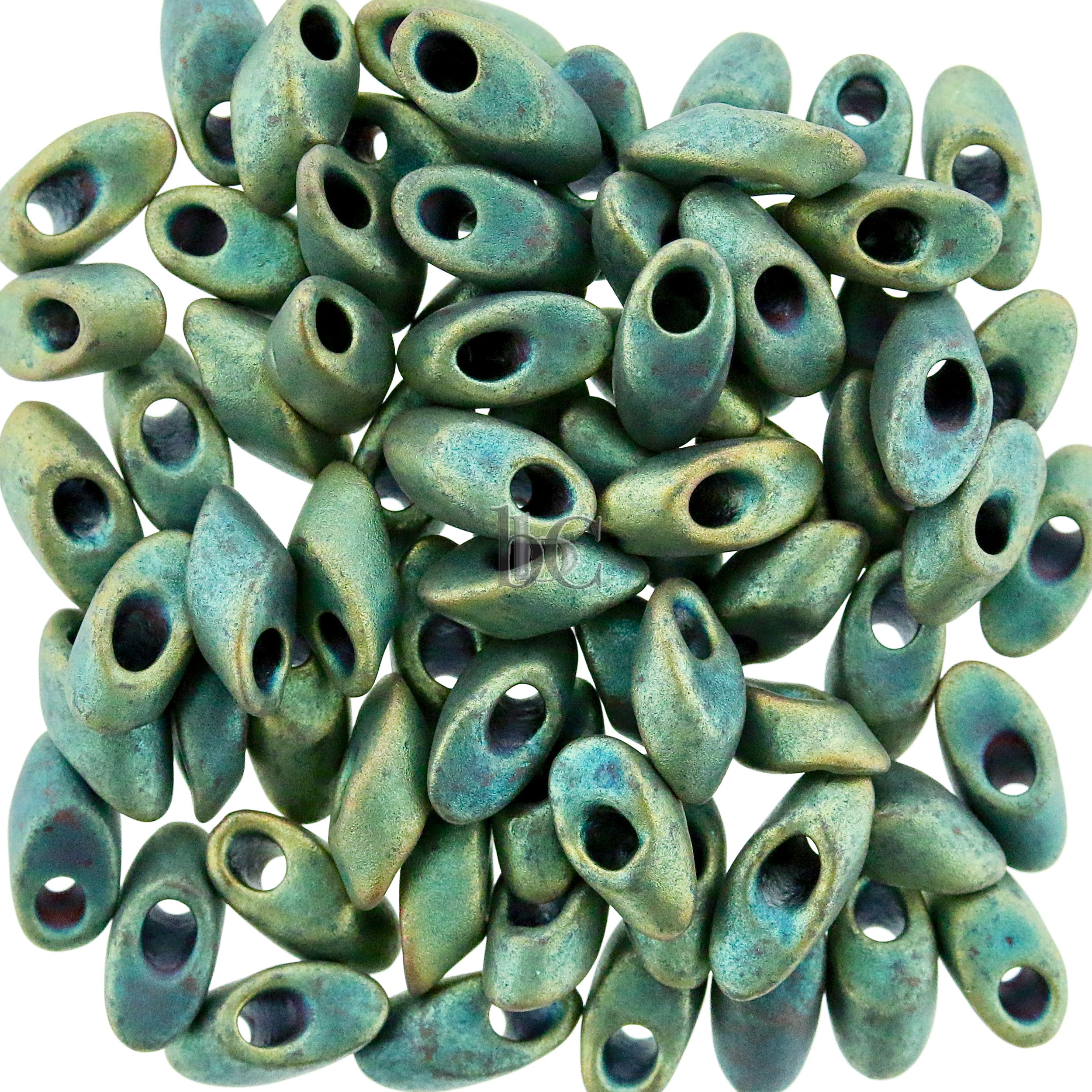 Miyuki Long Magatama Beads, Matte Metallic Patina IRIS # 2008 ~ 8.5 Grams