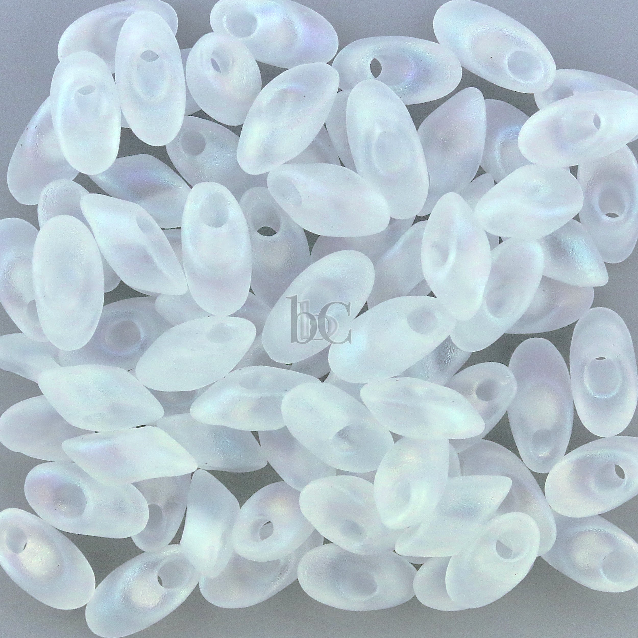 Miyuki Long Magatama Beads, Crystal AB Matte # 131FR ~ 8.5 Grams
