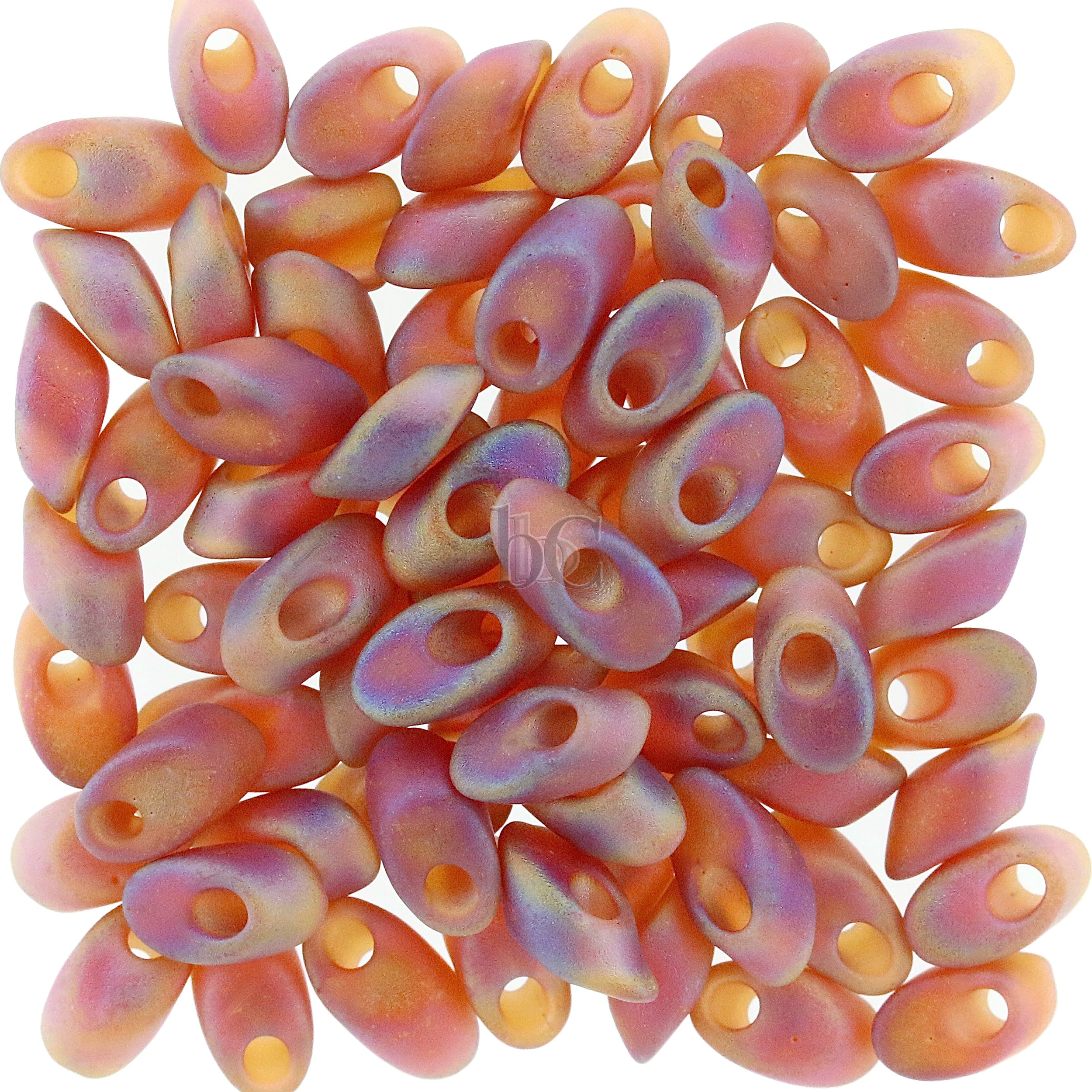 Miyuki Long Magatama Beads, Matte Dark Topaz # 134FR ~ 8.5 Grams