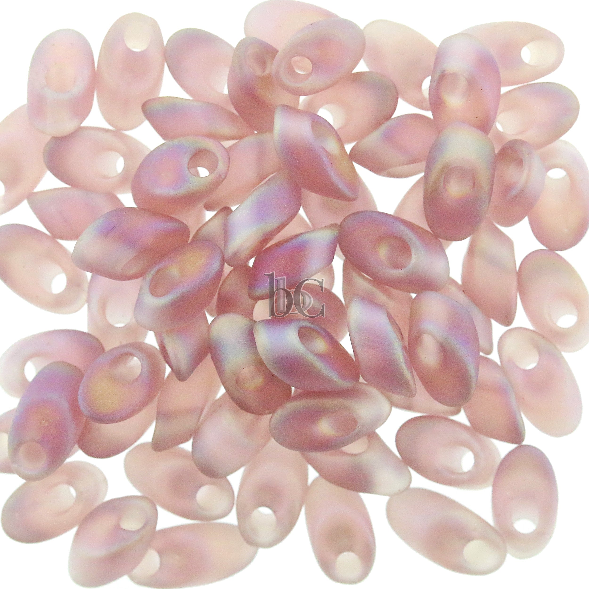 Miyuki Long Magatama Beads, Matte Transparent Smokey Amethyst AB # 142FR ~ 8.5 Grams