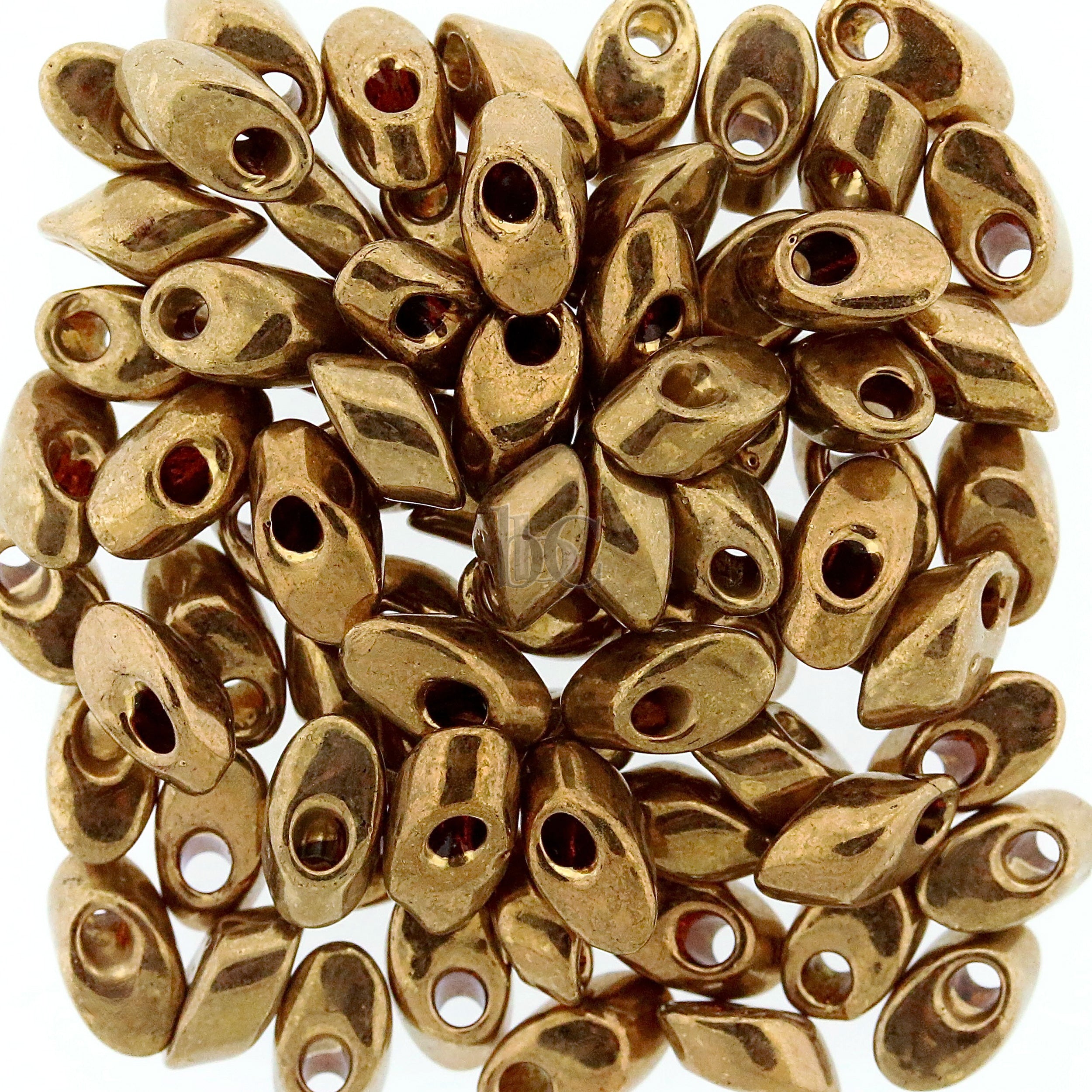 Miyuki Long Magatama Beads, Metallic Light Bronze # 457L ~ 8.5 Grams