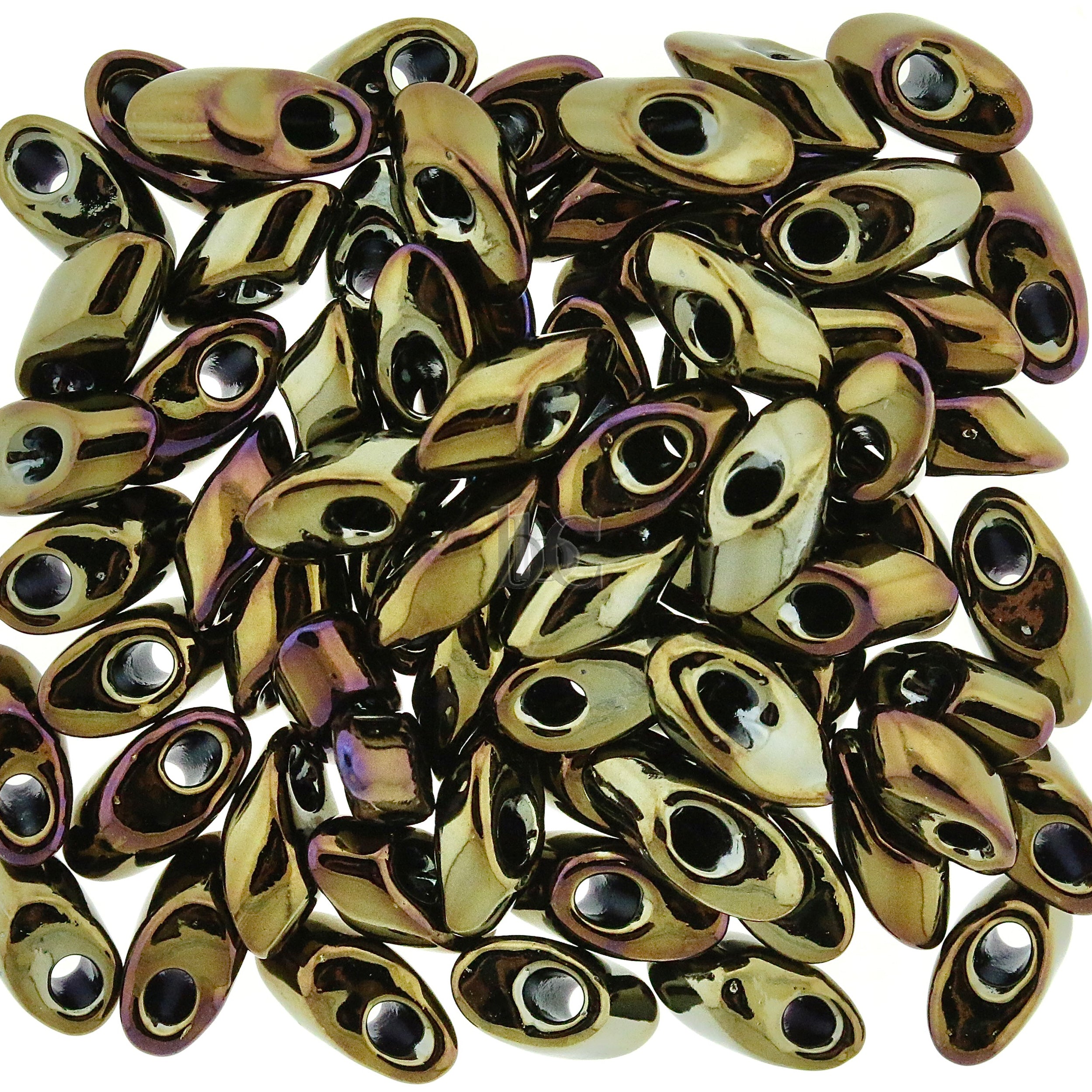 Miyuki Long Magatama Beads, Metallic Brown Iris # 458 ~ 8.5 Grams