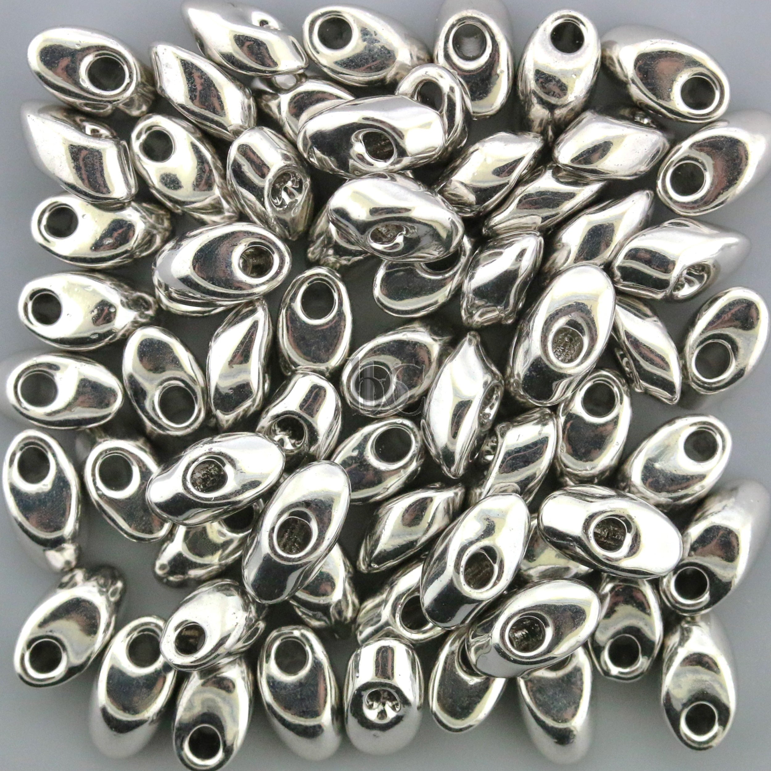 Miyuki Long Magatama Beads, Palladium Plated # 194 ~ 8.5 Grams