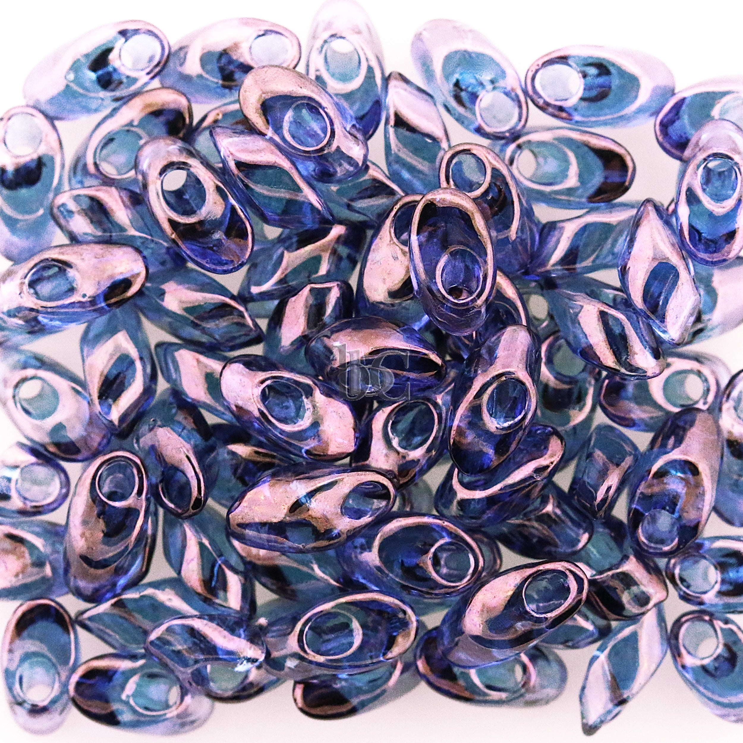 Miyuki Long Magatama Beads, Violet Gold Luster # 1884 ~ 8.5 Grams