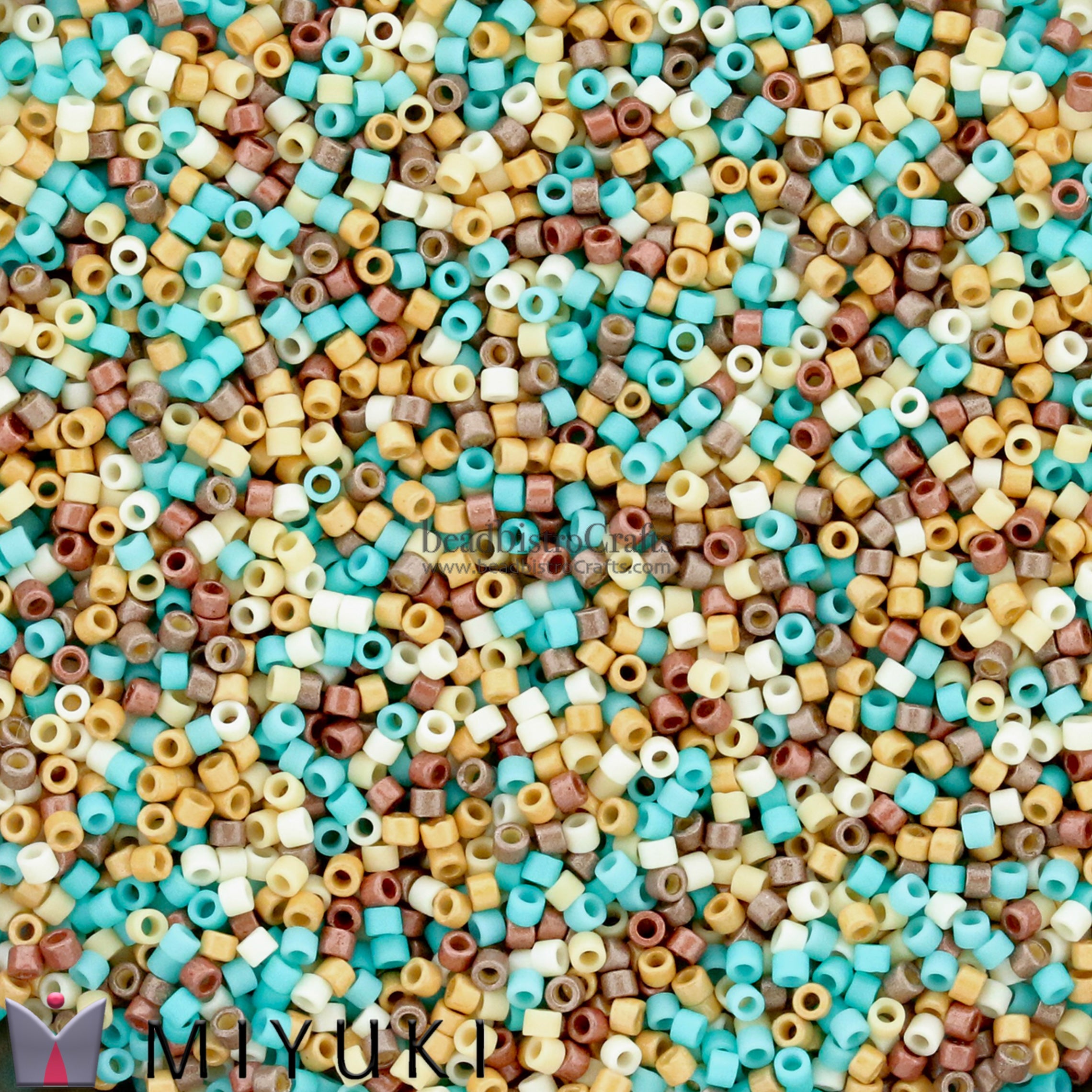Miyuki 11/0 Delica Seed Beads, Cleopatra MIX # 9046 ~ 10 Grams