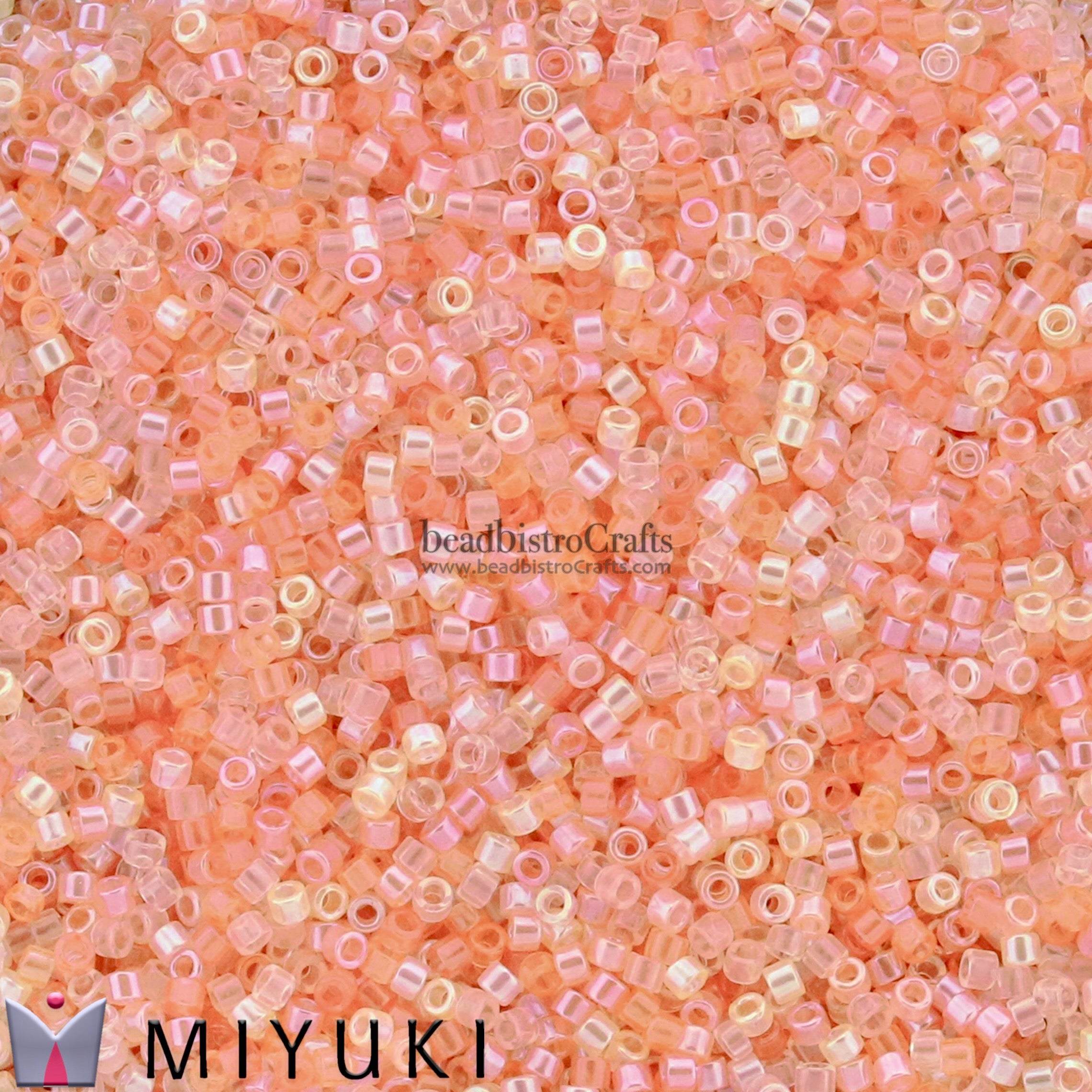 Miyuki 11/0 Delica Seed Beads, Grapefruit MIX # 9036 ~ 10 Grams