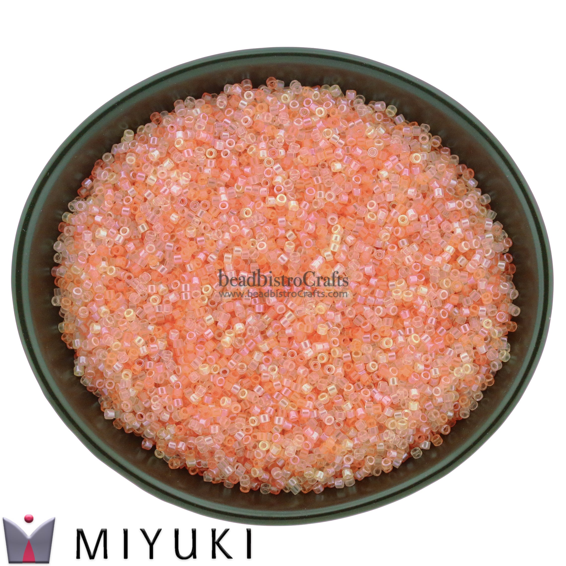 Miyuki 11/0 Delica Seed Beads, Grapefruit MIX # 9036 ~ 10 Grams