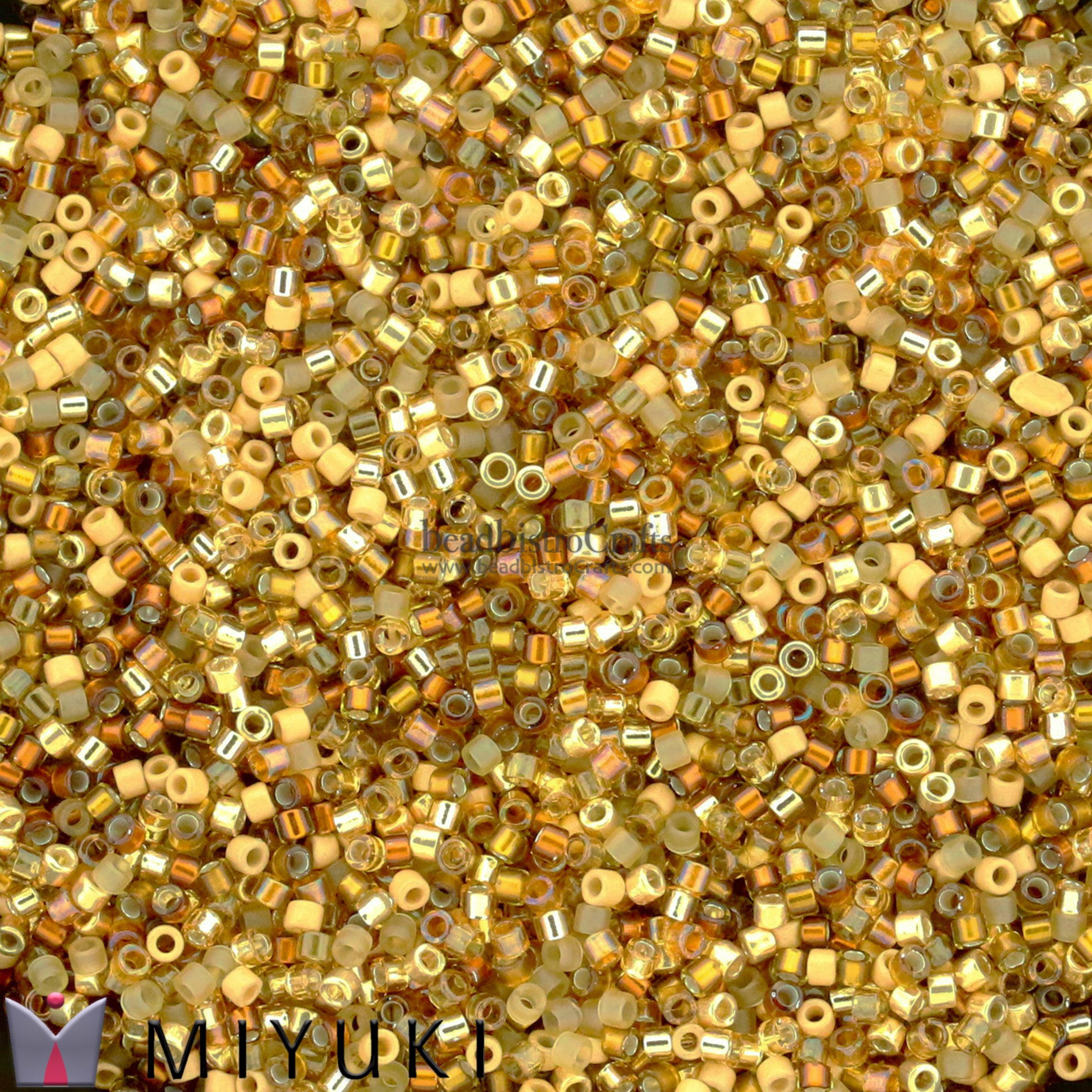 Miyuki 11/0 Delica Seed Beads, Midas Touch MIX # 9058 ~ 10 Grams