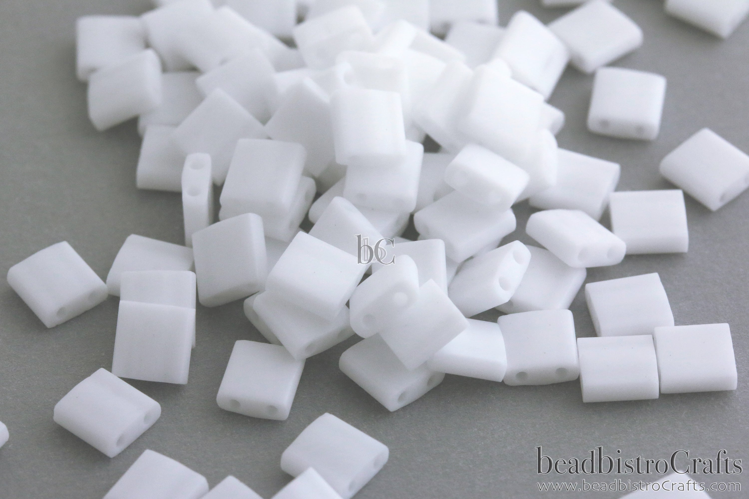 MIYUKI Full Tila Beads, Opaque White # 402 - 10 grams