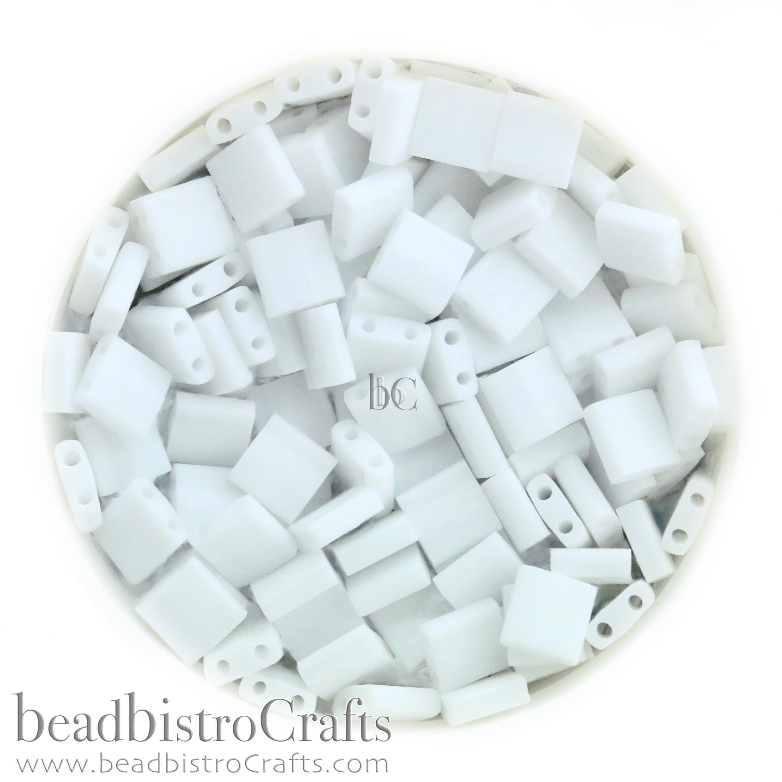 MIYUKI Full Tila Beads, Opaque White # 402 - 10 grams