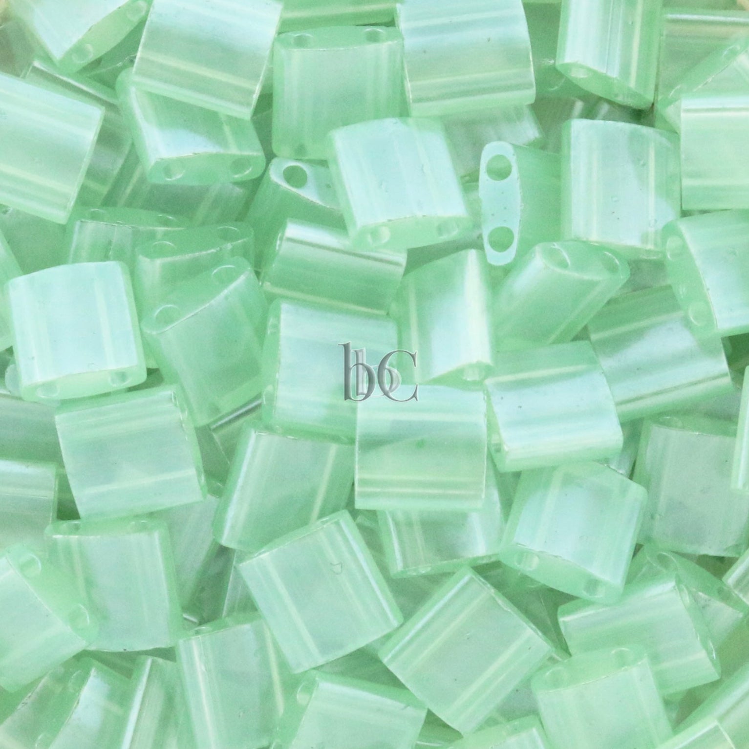 MIYUKI Full Tila Beads, Mint Green Luster # 370 - 10 grams