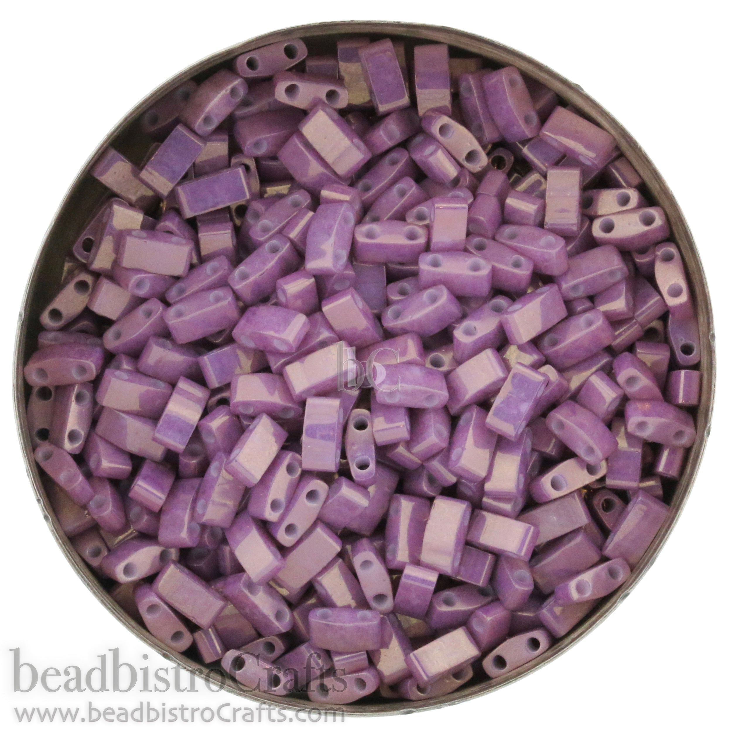 MIYUKI Half Tila Beads, Opaque Dark Orchid Luster # 1867 - 10 grams