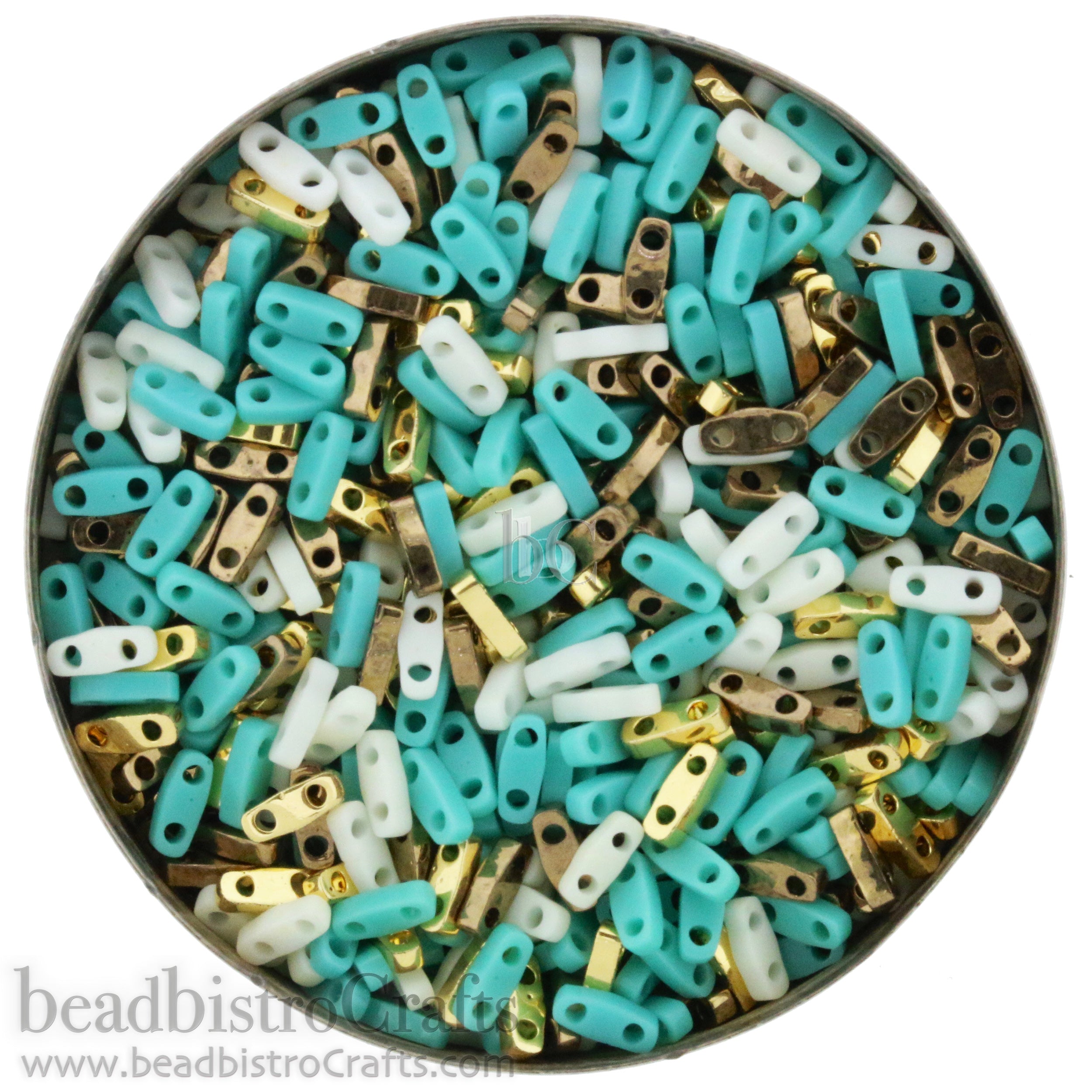 MIYUKI Quarter Tila Beads, Cleopatra Mix # MIX212 - 5 grams