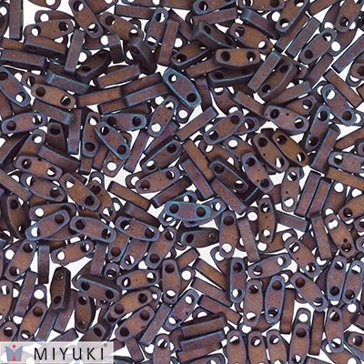 MIYUKI Quarter Tila Beads, Matte Metallic Dark Copper # 2005 (5 or 10 grams)