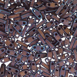 MIYUKI Quarter Tila Beads, Matte Metallic Dark Copper # 2005 (5 or 10 grams)