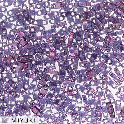 MIYUKI Quarter Tila Beads, Light Amethyst Gold Luster # 316 (5 or 10 grams)