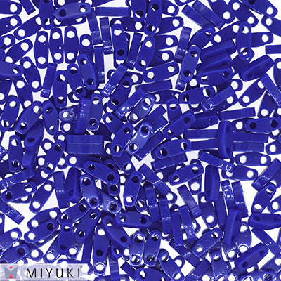 MIYUKI Quarter Tila Beads, Opaque Dark Blue # 414 (5 or 10 grams)