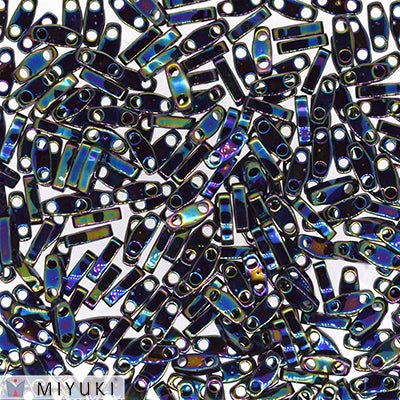MIYUKI Quarter Tila Beads, Medium Blue Iris # 455 (5 or 10 grams)
