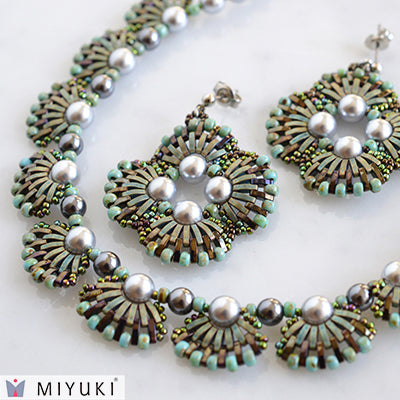 MIYUKI Quarter Tila Beads, Matte Black # 401F (5 or 10 grams)