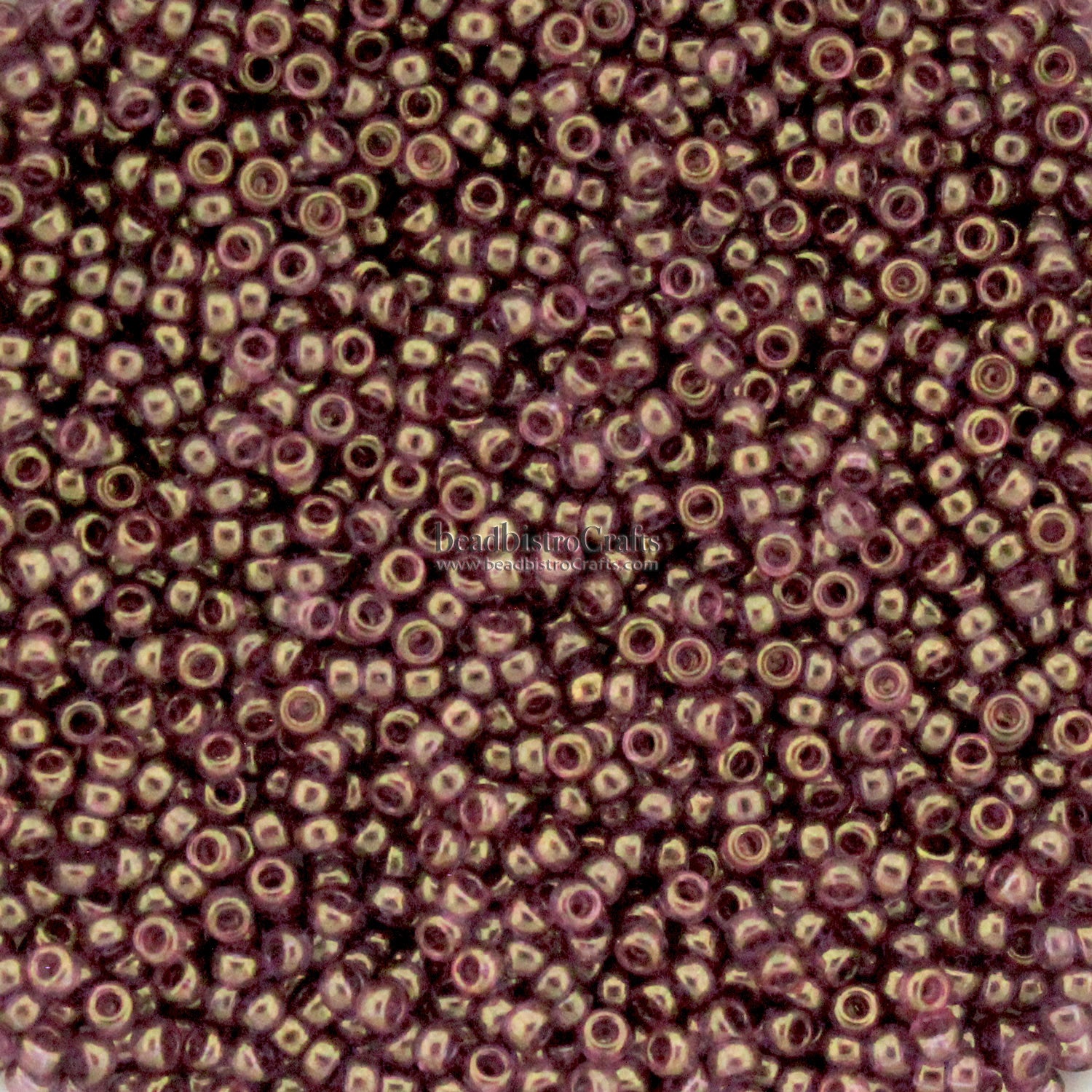 Miyuki 15/0 Round Seed Beads, Gold Luster Amethyst # 2441 ~ 8.2 grams